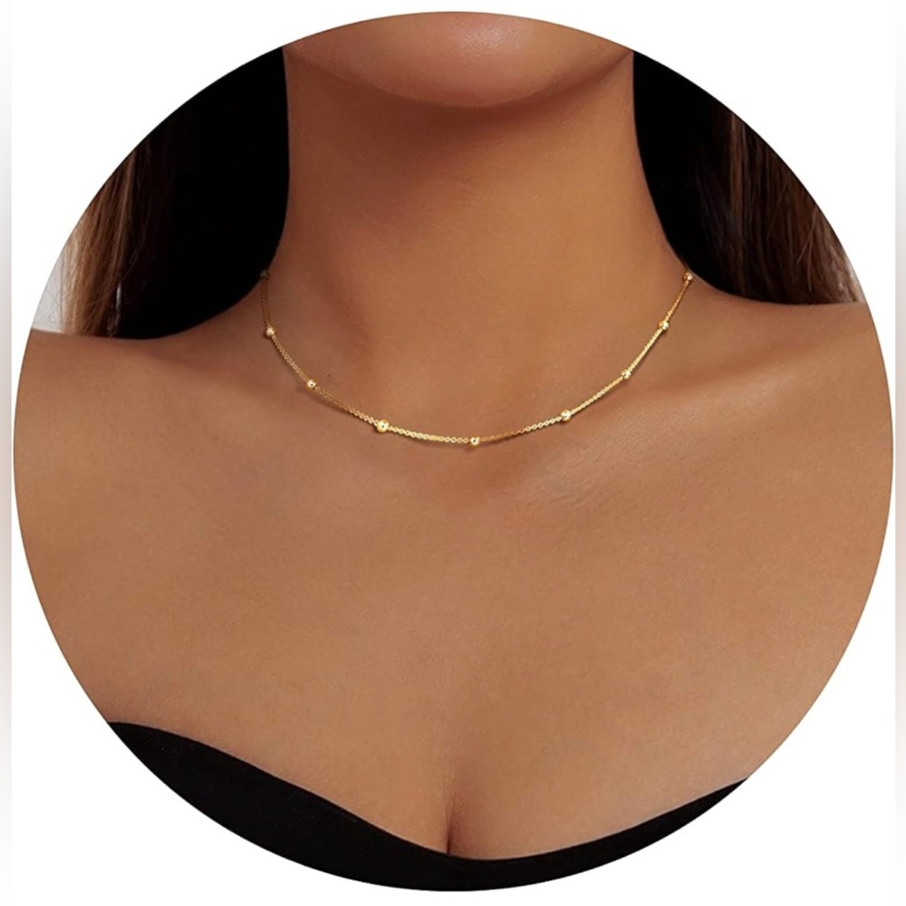 NWT Minimalist Satellite Bead Choker, AVAILABLE IN GOLD OR SILVER TONES